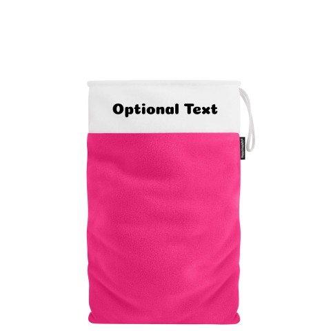 Medium (50cm Size) - Fuchsia Pink Fleece Fabric (Personalised with Text)