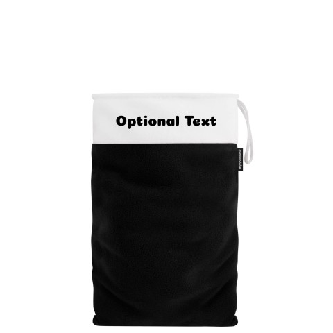 Small (30cm Size) - Black Fleece Fabric (Personalised with Text)
