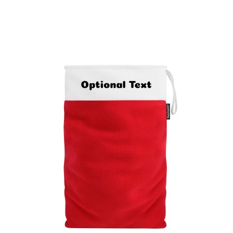Small (30cm Size) - Red Fleece Fabric (Personalised with Text)