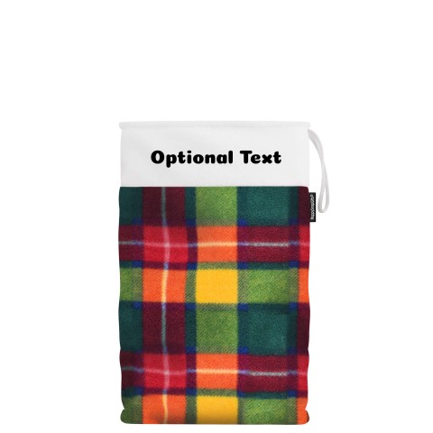 Small (30cm Size) - Tartan Fleece Fabric (Personalised with Text)