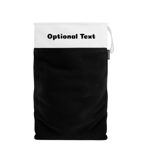 XL (75cm Size) - Black Fleece Fabric (Personalised with Text)