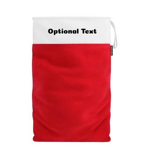 XXL (100cm Size) - Red Fleece Fabric (Personalised with Text)