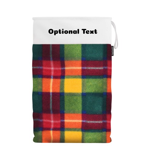 XXL (100cm Size) - Tartan Fleece Fabric (Personalised with Text)