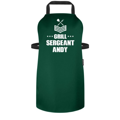 (70cm x 55cm) - Dark Green Polycotton Fabric Adjustable Neck Fastening (Personalised with Name)