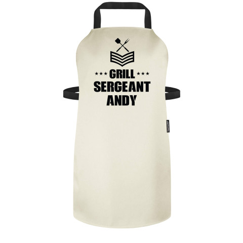 (70cm x 55cm) - Natural Cotton Fabric Adjustable Neck Fastening (Personalised with Name)