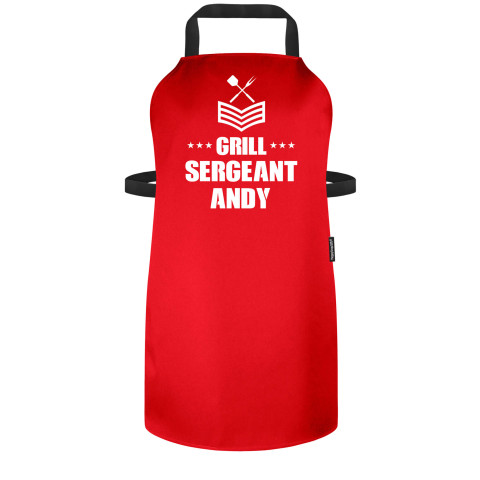 (70cm x 55cm) - Red Polycotton Fabric (Personalised with Name)