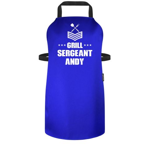 (70cm x 55cm) - Royal Blue Polycotton Fabric Adjustable Neck Fastening (Personalised with Name)