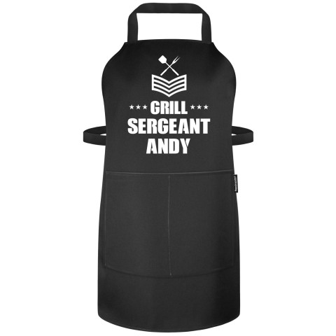 (90cm x 70cm) - Black Polycotton Fabric (Personalised with Name) and Matching Fabric Pocket