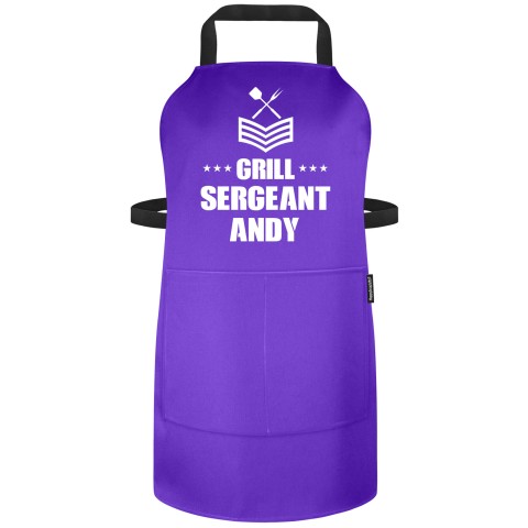 (90cm x 70cm) - Purple Polycotton Fabric (Personalised with Name) and Matching Fabric Pocket
