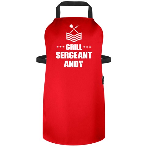 (90cm x 70cm) - Red Polycotton Fabric (Personalised with Name)