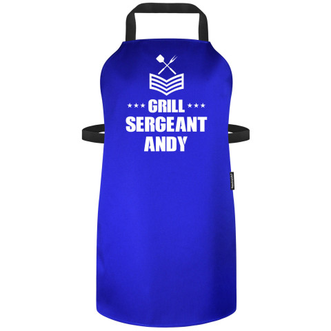 (90cm x 70cm) - Royal Blue Polycotton Fabric Adjustable Neck Fastening (Personalised with Name)