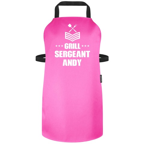 (90cm x 70cm) - Bubblegum Pink Cotton Fabric Adjustable Neck Fastening (Personalised with Name)