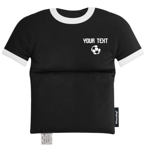 (Football Icon) - Black Soft Velvet Polyester Fabric (Personalised with Text)
