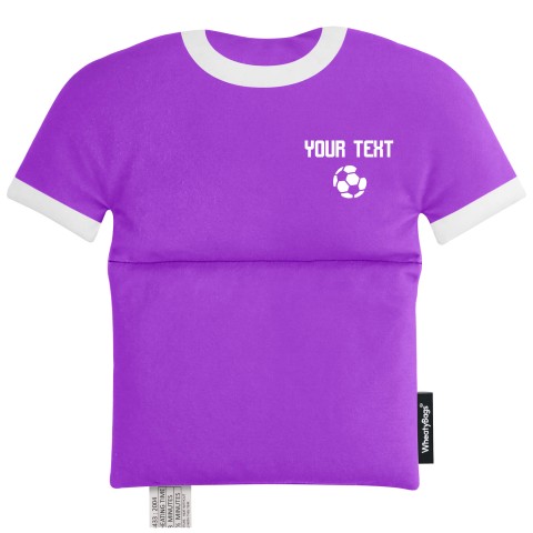 (Football Icon) - Purple Soft Velvet Polyester Fabric (Personalised with Text)