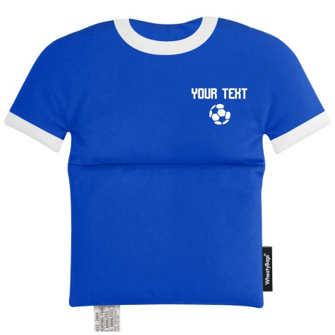 (Football Icon) - Royal Blue Soft Velvet Polyester Fabric (Personalised with Text)