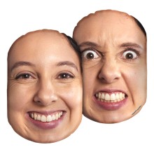 Two-Faced Face Cushion from HappySnapGifts®