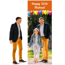 Lifesize Photo Poster with Personalised Birthday Balloon Theme from HappySnapGifts®