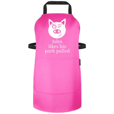 Funny Personalised Apron I Like my Pork Pulled Cotton Fabric Personalised with Text