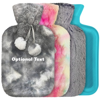 2 Litre Hot Water Bottle with Faux Fur Cover