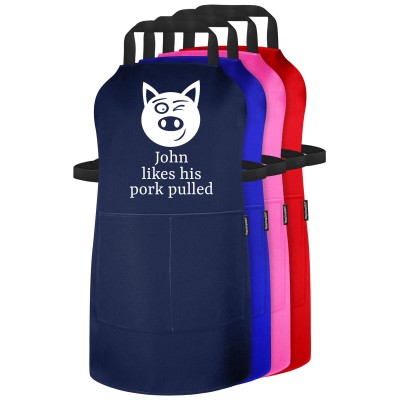 Funny Personalised Apron I Like my Pork Pulled Personalised with Text
