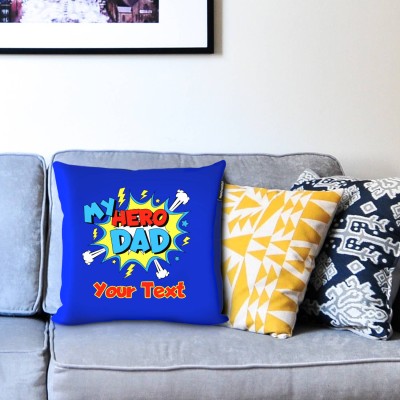 Personalised Cushion with My Hero Design Placed on Couch