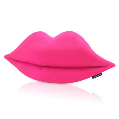 Personalised-Lip Cushion 70cm Bubblegum Pink Cotton Fabric from HappySnapGifts
