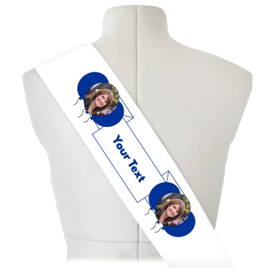 Personalised Sash with Balloon Design with Optional Text