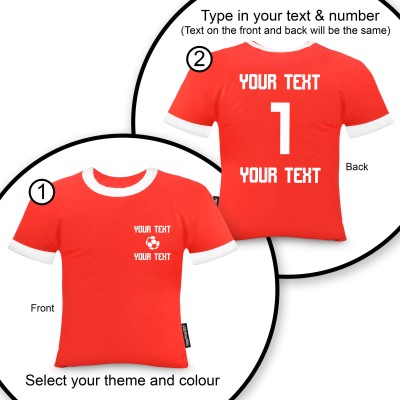 Personalised Cushion - Sports Shirt Shape Personalisation Instructions