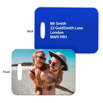 photo luggage tag both sides by HappySnapGifts