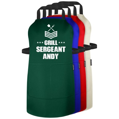 Funny Personalised Apron Grill Sergeant Personalised with Text