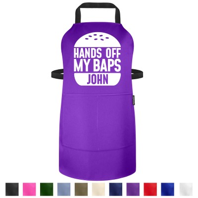 Funny Personalised Apron - Hands off my Baps