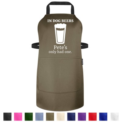 Funny Personalised Apron - In Dog Beers