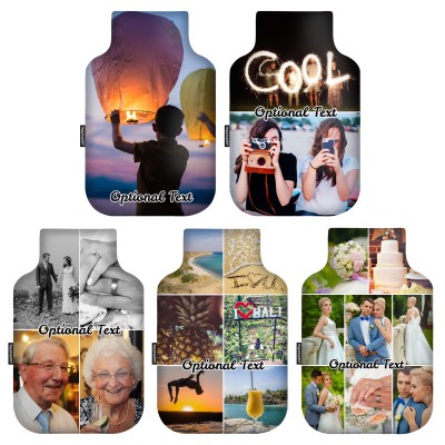 Luxury Collage Hot Water Bottle with Photo Layout Options