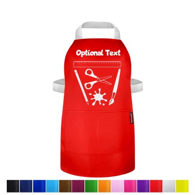 Kids Painting Apron made of Water Resistant Fabric with Choice of Icons