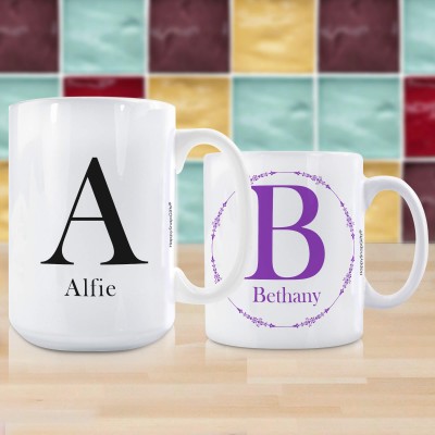 Personalised Name Mug with Letter and Name