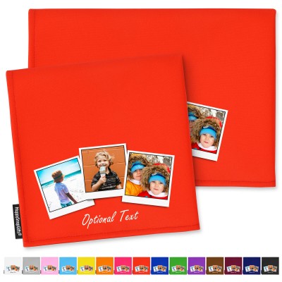 Personalised Pack of 4  Napkins with Photo Upload in Various Colours