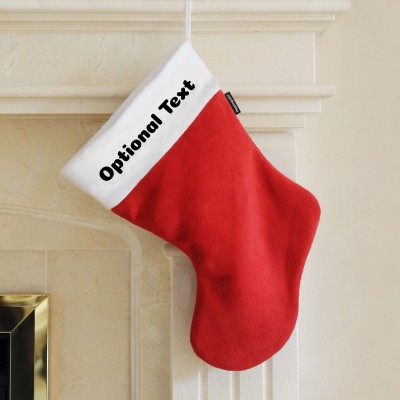 Personalised Christmas Stocking Made from Fleece Fabric