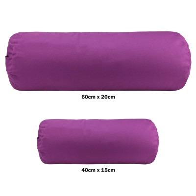 Buckwheat Bolster Cushion with Organic Filling Being used for Yoga and Exercise Available in 2 Sizes