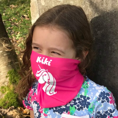 Face Covering - Personalised Snood Gaiter with Cool Kids Unicorn Design Options
