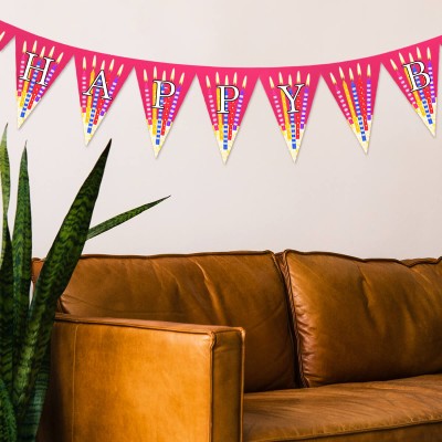 Personalised Birthday Bunting Banner (Candles)