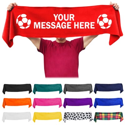 Personalised Football Scarf with Football Sporting Icon Colour Options