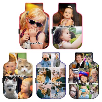 Collage Photo Hot Water Bottle Cover with Image Layout Options