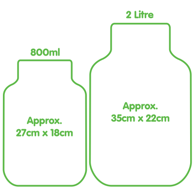 Kids Hot Water Bottle Size Comparison