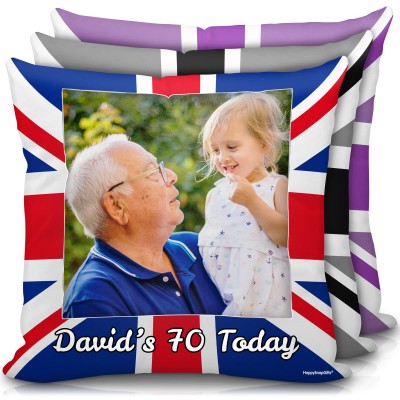 Personalised Union Jack Photo Cushion