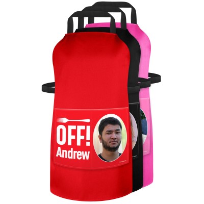 Funny Personalised Photo Apron (Fork Off)
