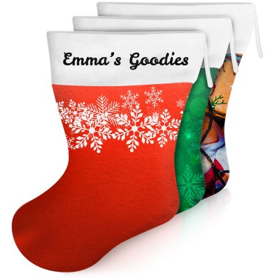 Personalised Stocking with Christmas Designs