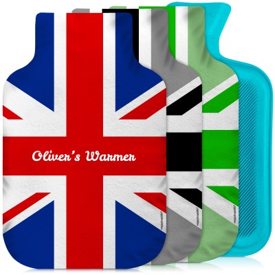 Personalised Union Jack Hot Water Bottle from HappySnapGifts®