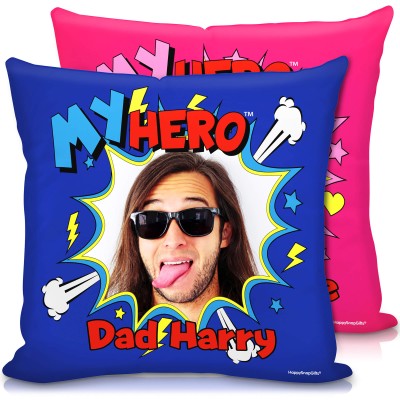 Personalised Photo Cushion My Hero Design