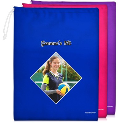 Personalised Photo Pump Bag (Football Design) from HappySnapGifts®