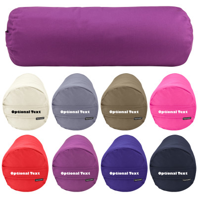 Buckwheat Bolster Cushion with Organic Filling Being used for Yoga and Exercise